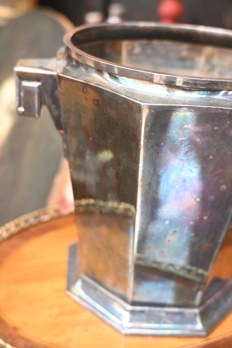 Silver-plated Champagne Bucket, Circa 1930-photo-3