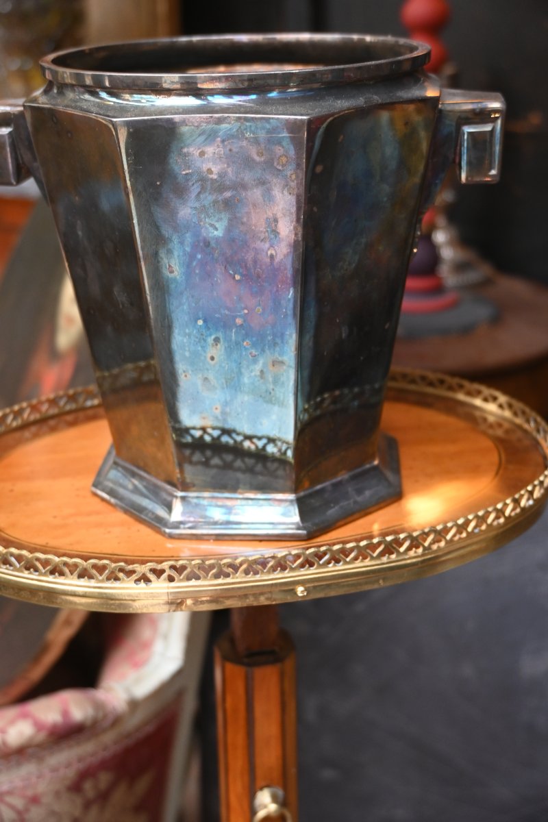 Silver-plated Champagne Bucket, Circa 1930-photo-6