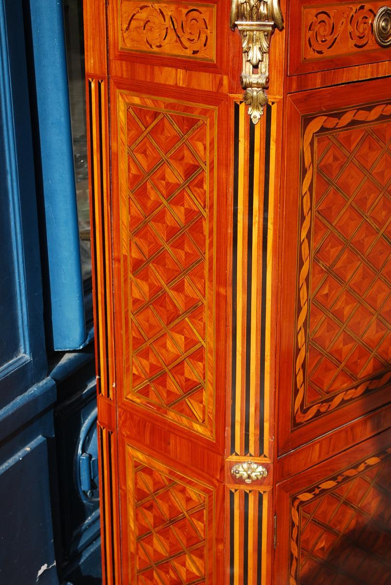 Rare Ensemble Commode Secrétaire Estampillé De Gosselin-photo-5