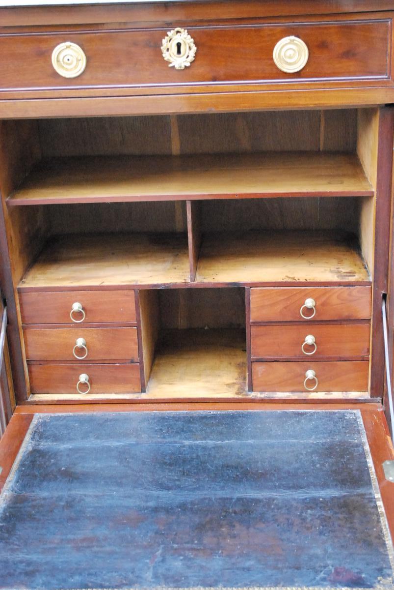 Mahogany Secretary, Louis XVI, Stamped With Vassou-photo-4