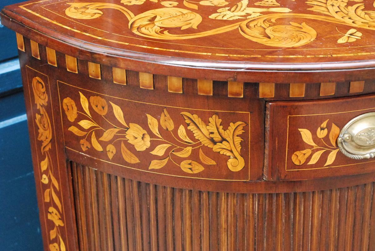 Meuble Demi Lune, Marqueterie , Hollande -photo-8