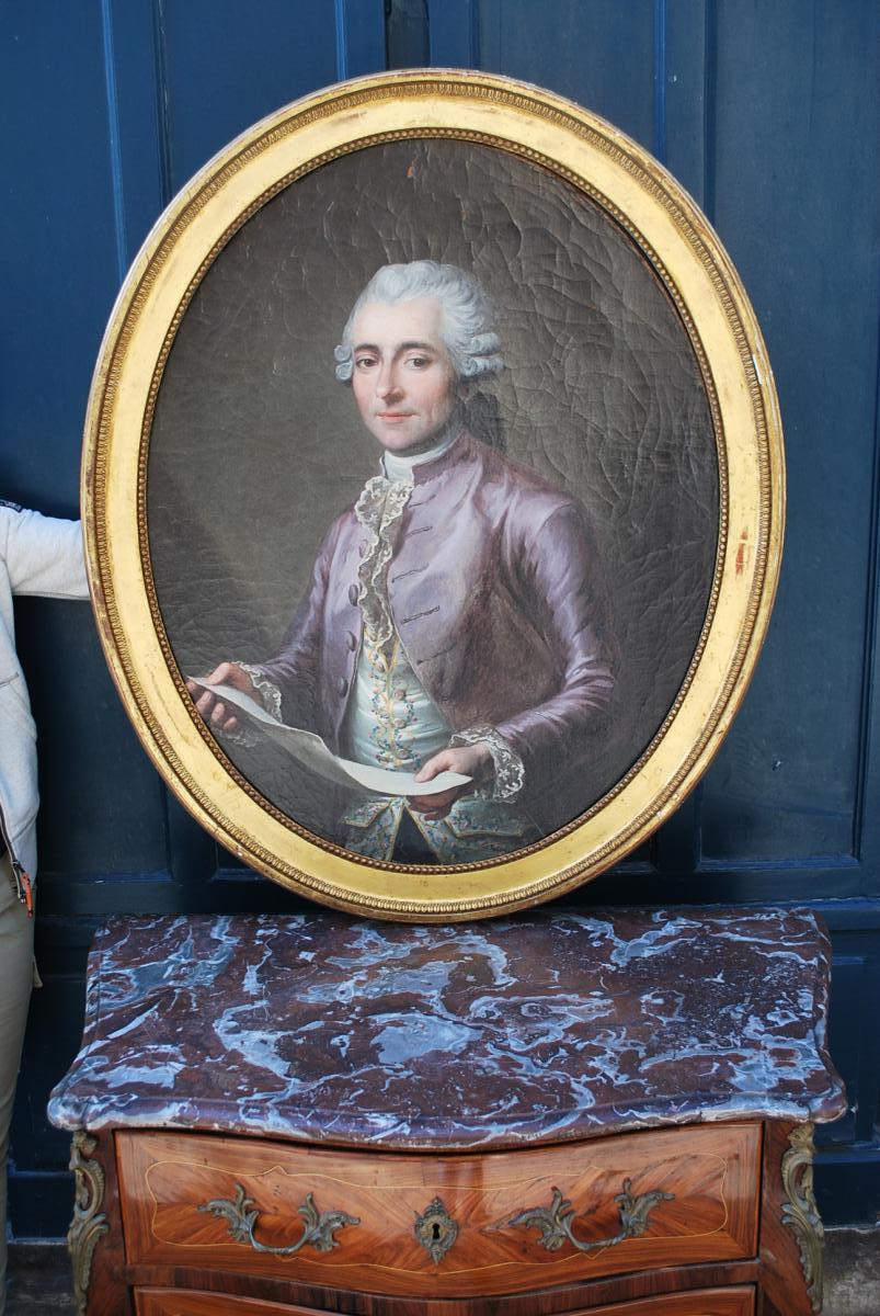 Portrait D Homme De La Fin XVIII-photo-2