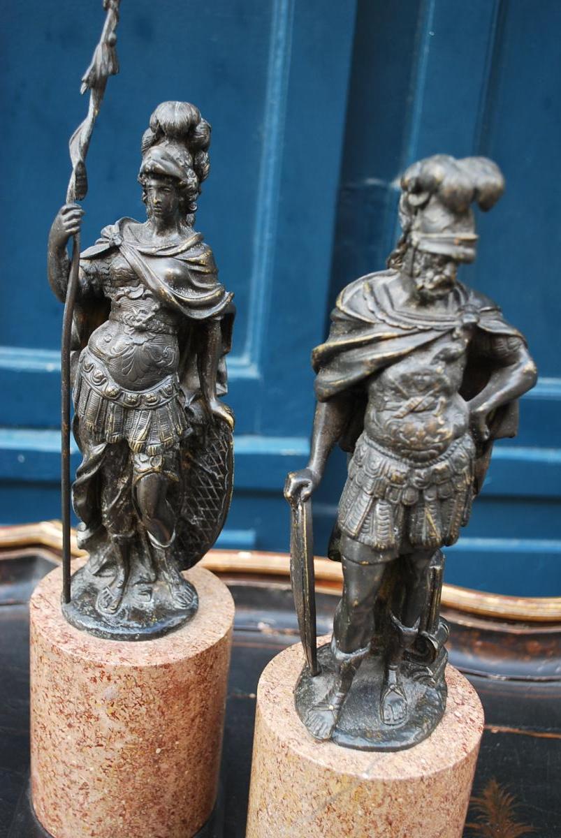 Pair Of Bronze Statues Representing Mars And Venus, Italy XVIII-photo-2