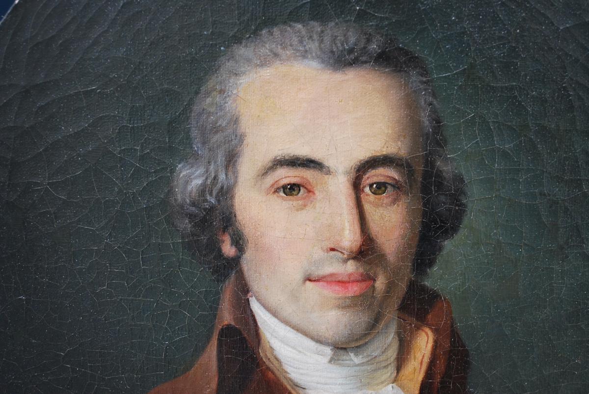 Elégant Portrait D Homme D époque Louis XVI-photo-3