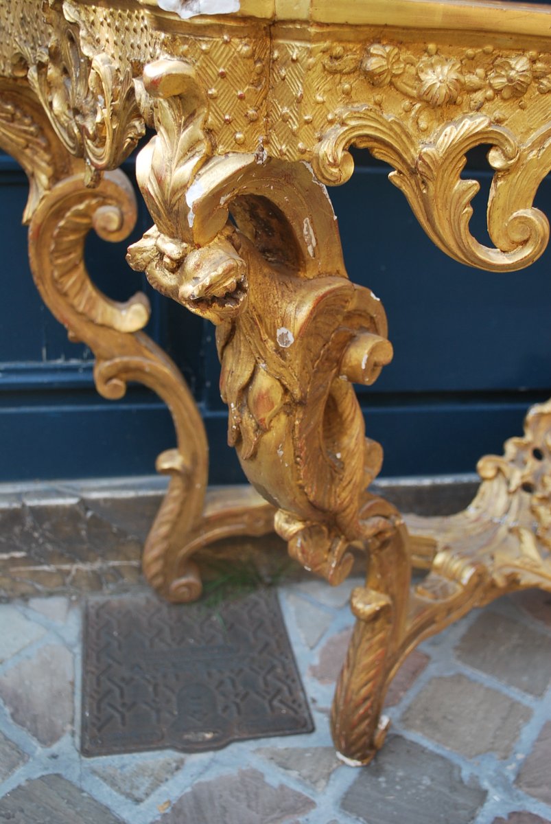 Large Console Four Feet D Louis XV. In The Taste Of Toro-photo-2