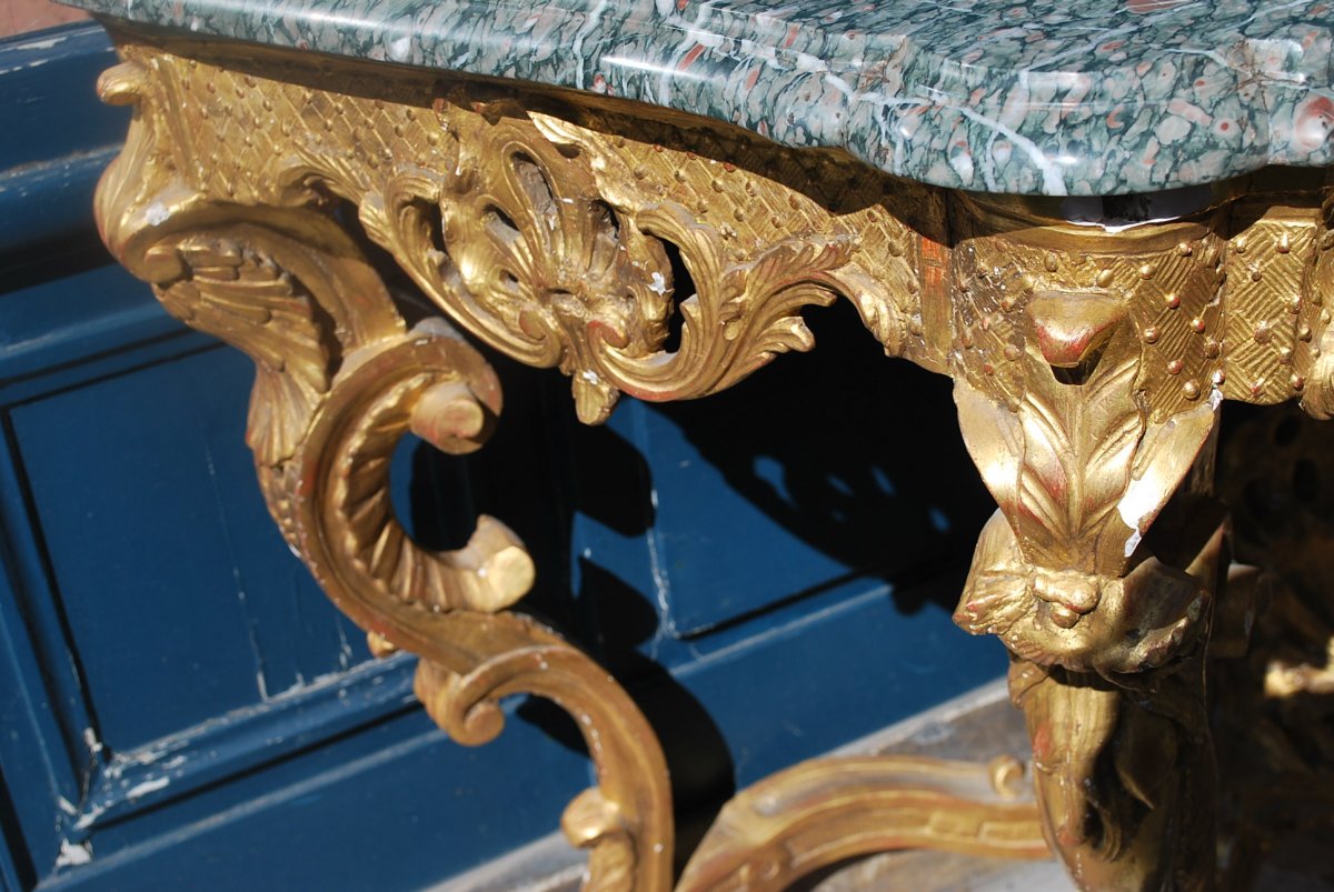 Large Console Four Feet D Louis XV. In The Taste Of Toro-photo-3