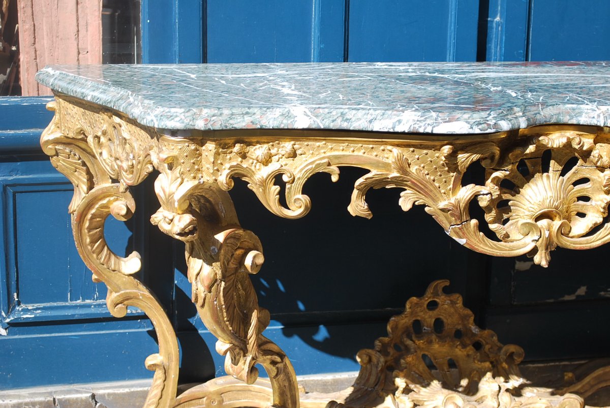 Large Console Four Feet D Louis XV. In The Taste Of Toro-photo-4