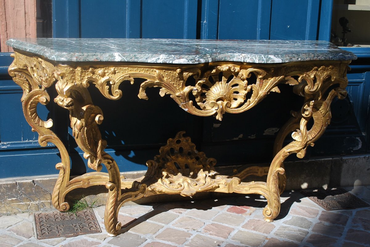 Large Console Four Feet D Louis XV. In The Taste Of Toro