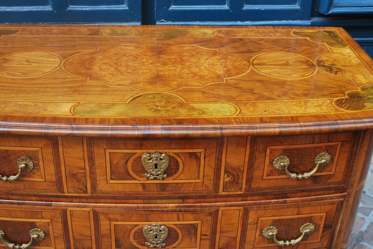 Inlaid Commode Inlaid With Hache  In Grenoble, XVIII-photo-2