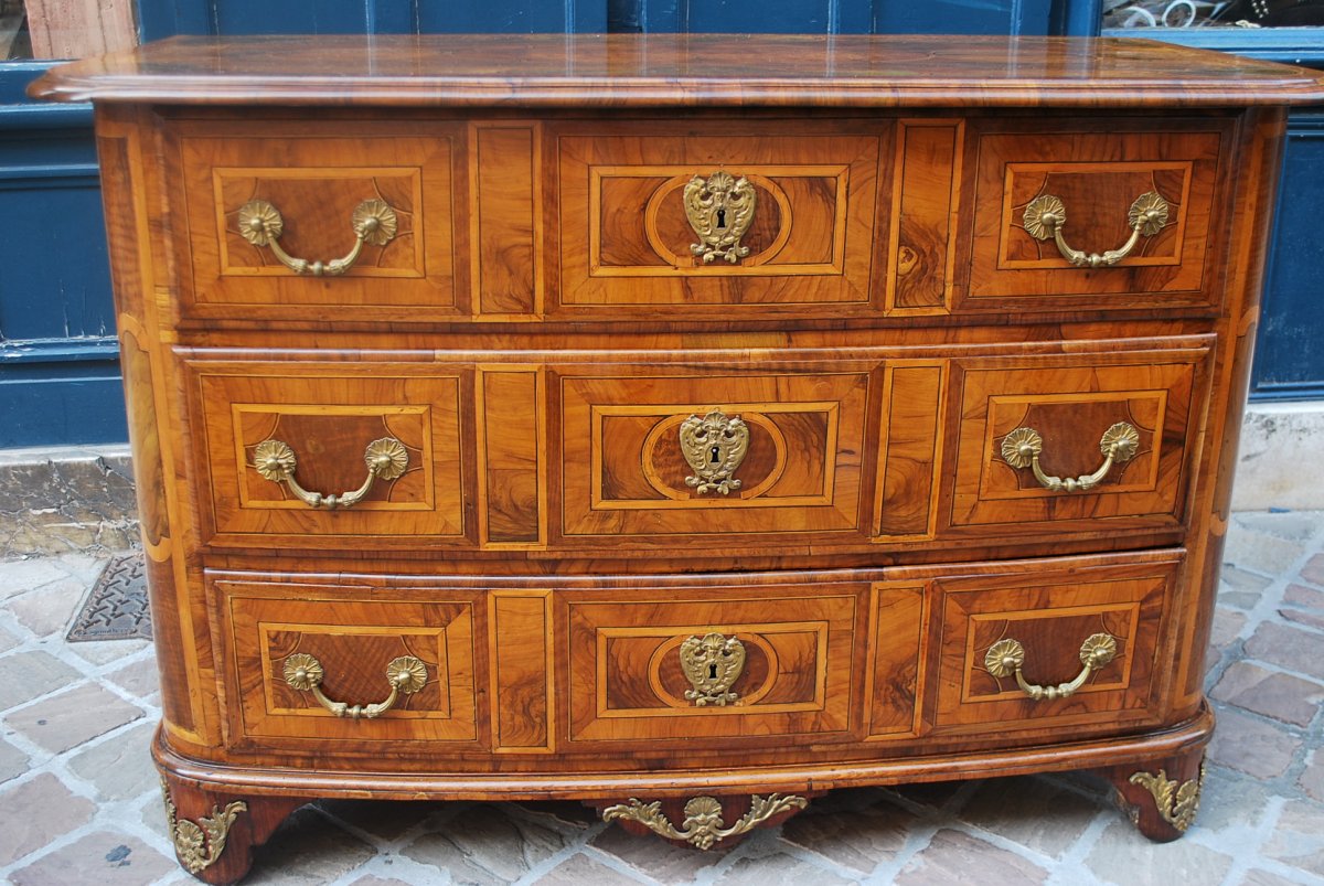 Inlaid Commode Inlaid With Hache  In Grenoble, XVIII-photo-6