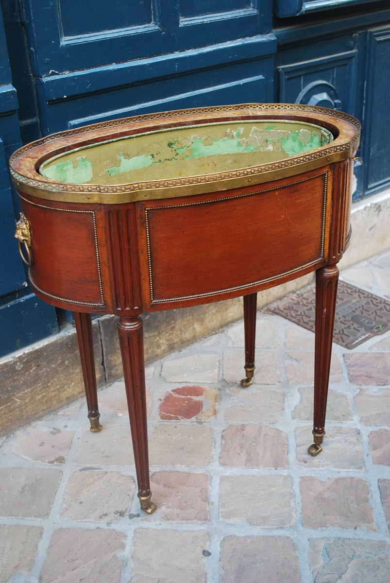 Louis XVI Style Mahogany Planter Stamped From Mailfert