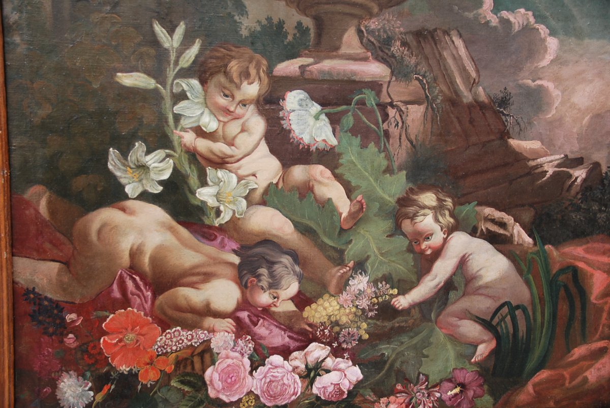 Oil On Canvas: Putti Games, XVIII