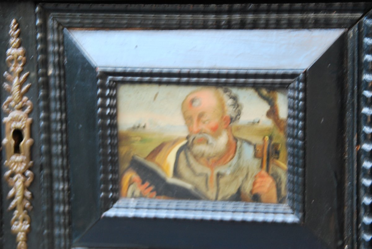 Cabinet With Glass Plates églomisé, Spain XVII-photo-5