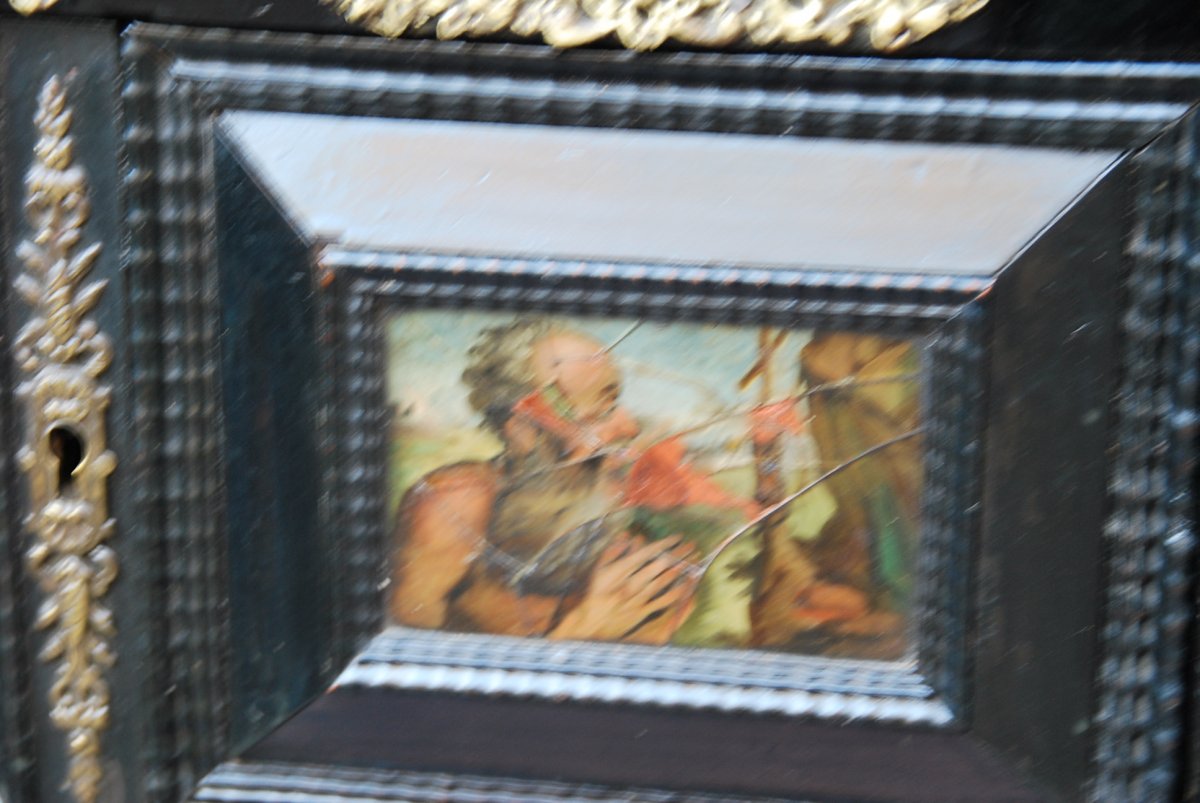 Cabinet With Glass Plates églomisé, Spain XVII-photo-6