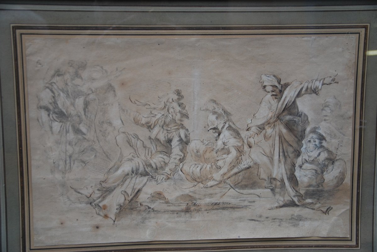 Dessin  XVII, Réunion De Personnages D Après Salvator Rosa -photo-4