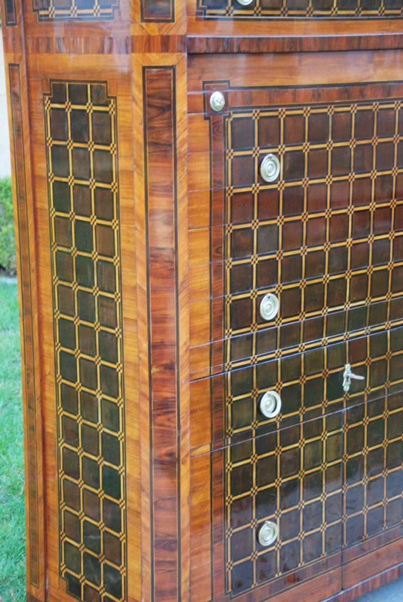 Secrétaire En Marqueterie D é&poque Louis XVI-photo-8