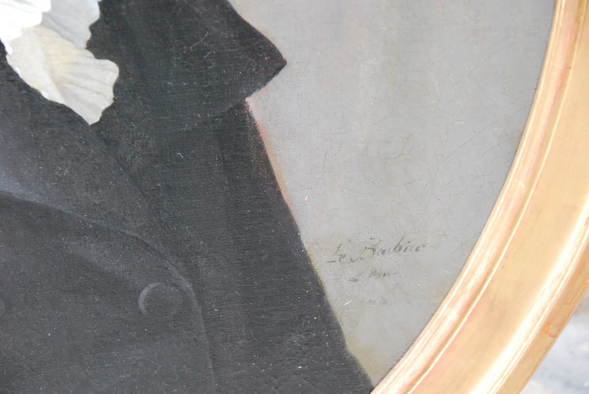 Portrait D Homme D époque Louis XVI .signé De :le Barbier-photo-2