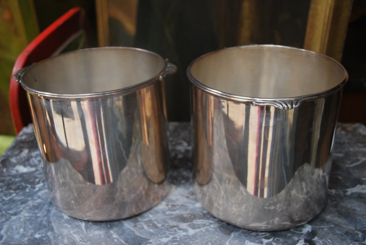 Pair Of Seals In Silver Metal From XVIII-photo-4
