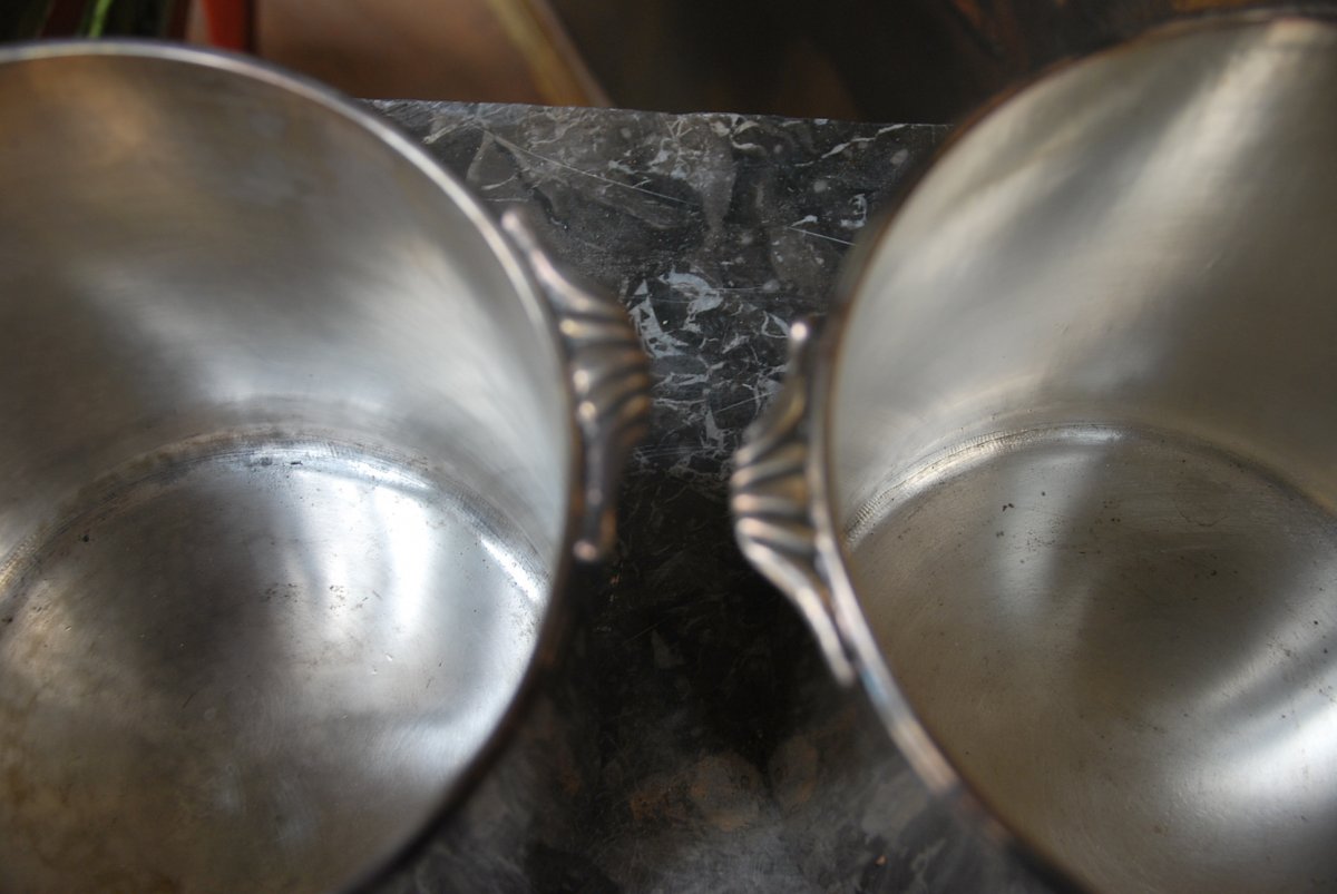 Pair Of Seals In Silver Metal From XVIII-photo-2