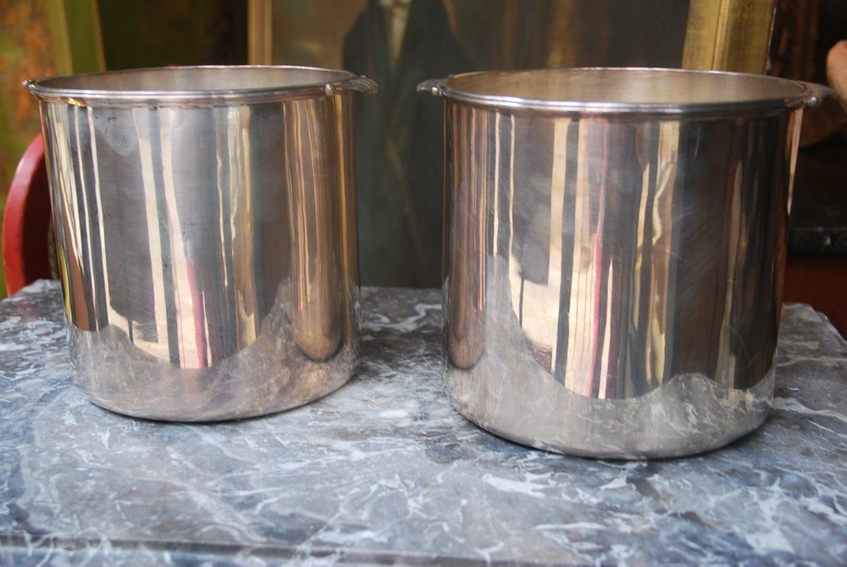 Pair Of Seals In Silver Metal From XVIII-photo-3