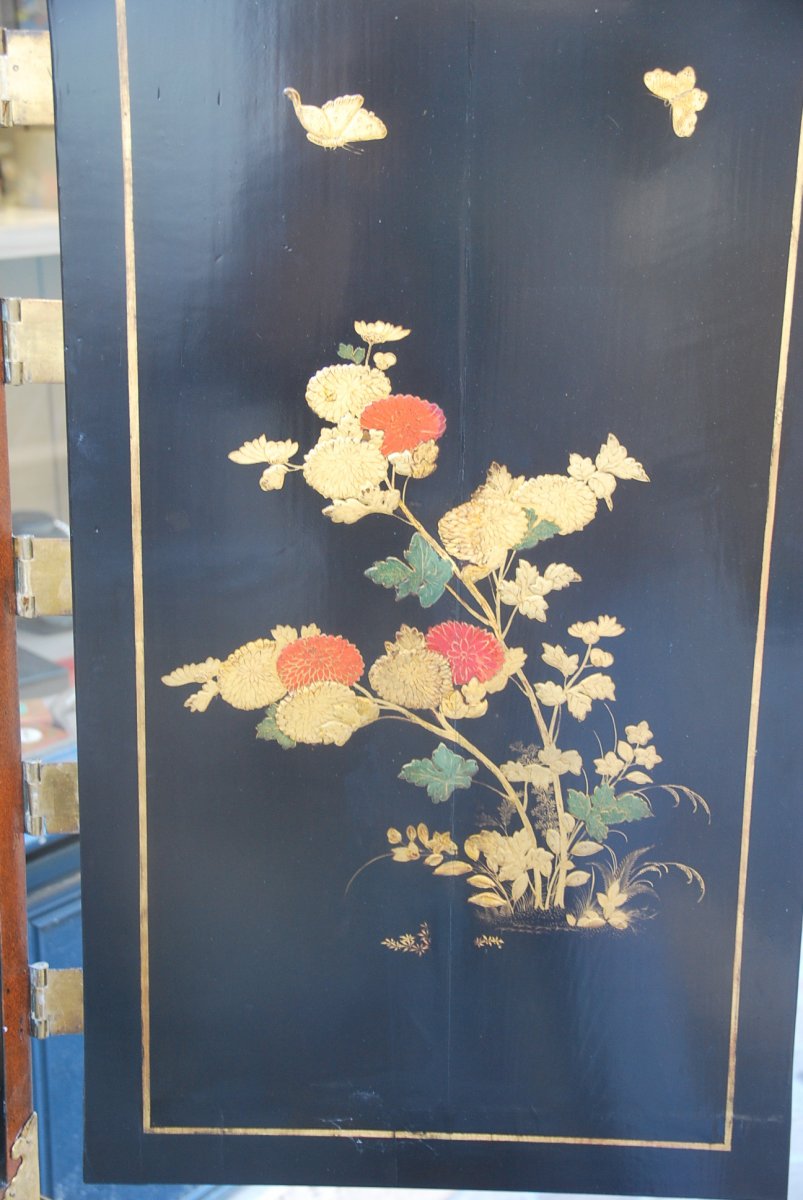 Rare Cabinet In Japanese Lacquer XIX-photo-5