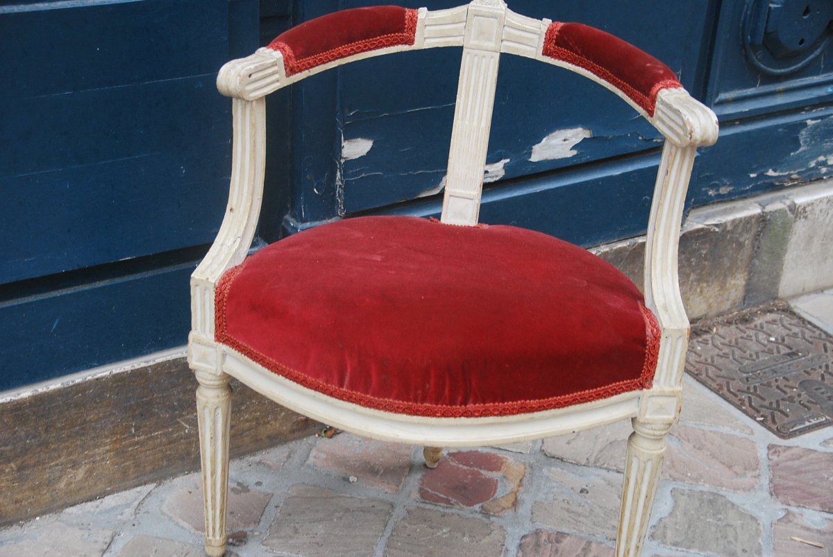 Charming Small Armchair D Child D Louis XVI XVIII-photo-3