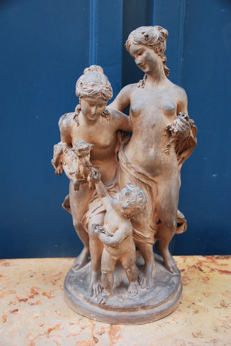 Original Terracotta Women In Antique L