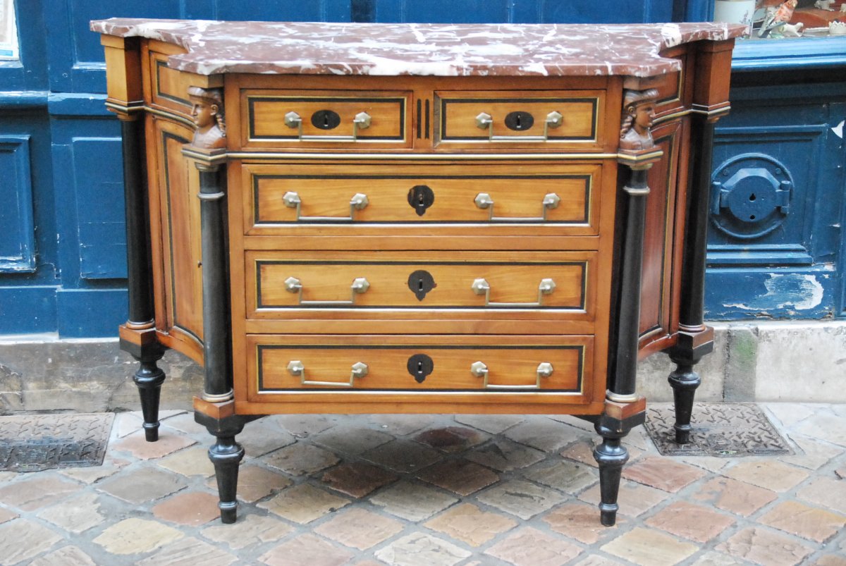 Mahogany Commode D Consulate Period Attributed To Molitor-photo-2