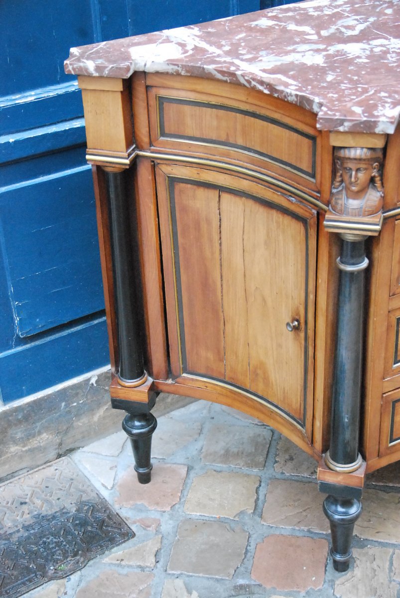 Mahogany Commode D Consulate Period Attributed To Molitor-photo-6