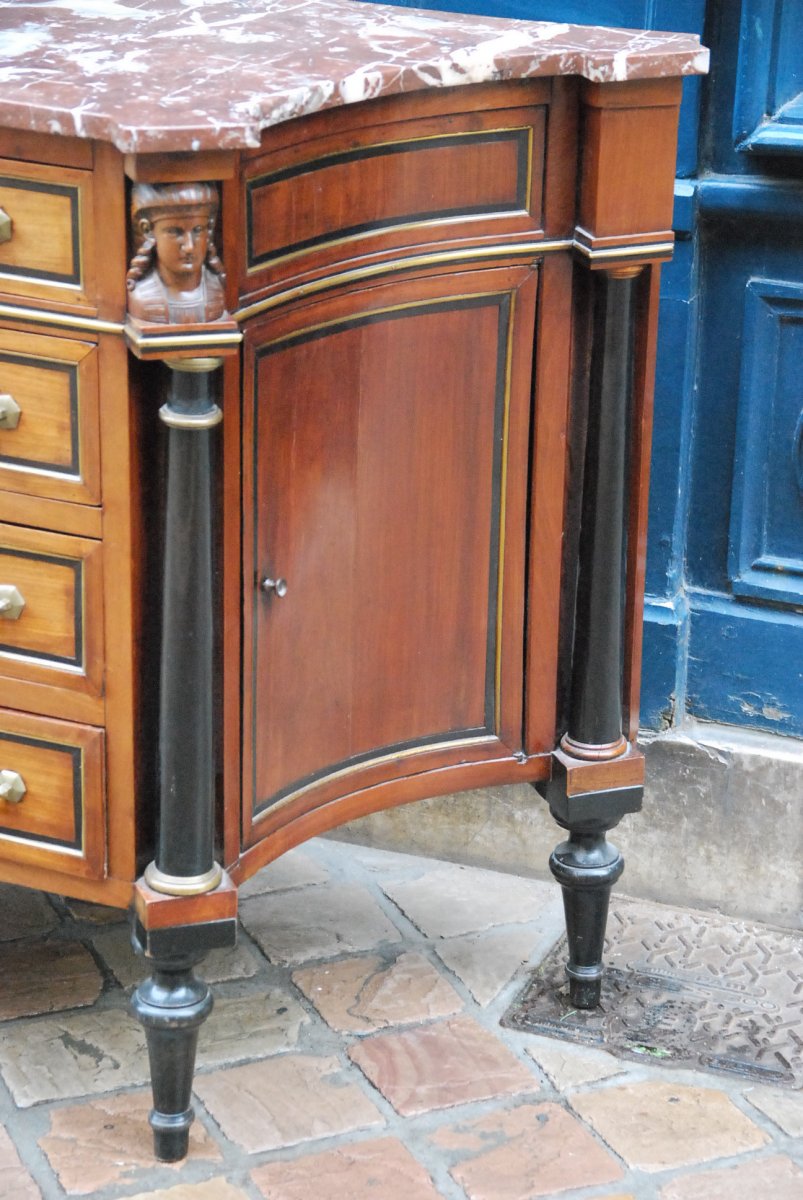 Mahogany Commode D Consulate Period Attributed To Molitor