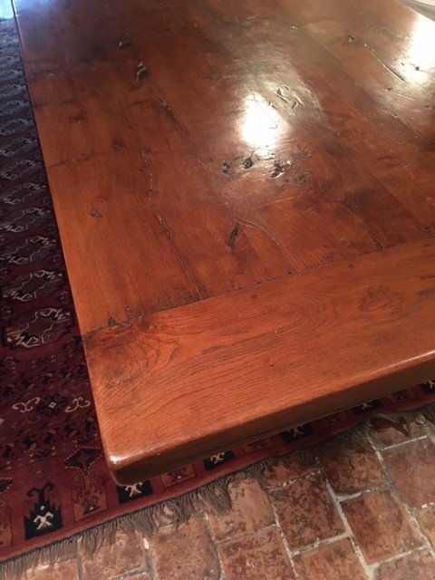 "large And Important Monastery Table In Walnut"-photo-1