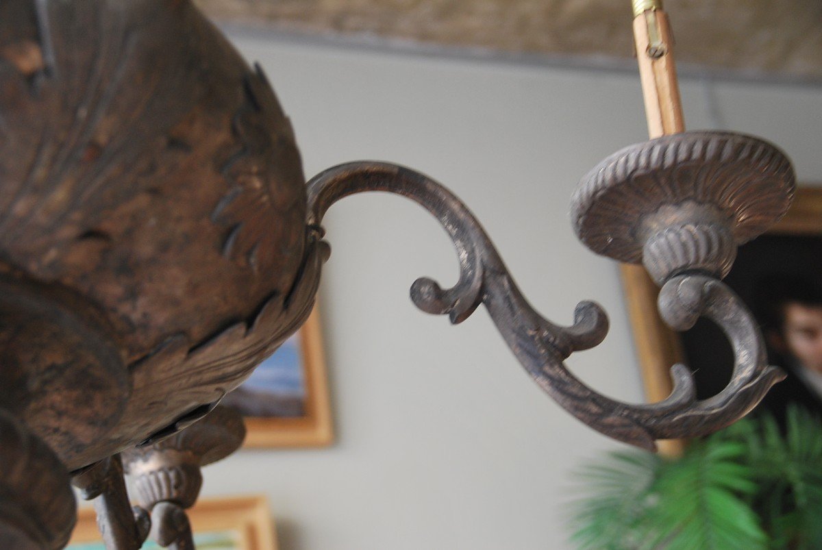 Eighteenth Plated Metal Chandelier-photo-5