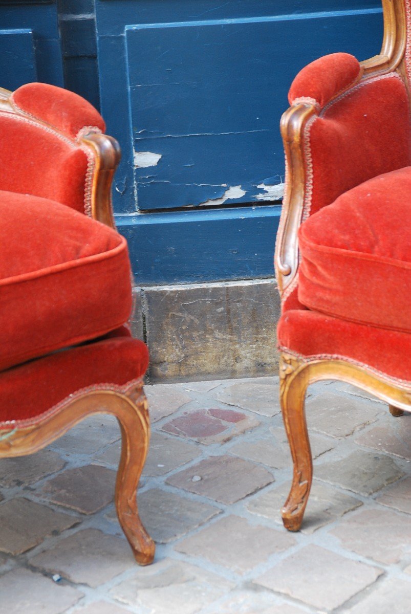 Pair Of Bergères In Cabriolet D Louis XV-photo-2