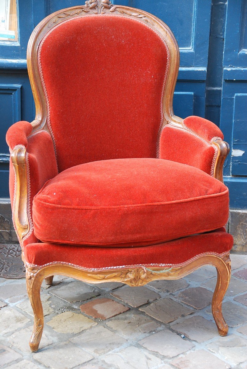 Pair Of Bergères In Cabriolet D Louis XV-photo-3