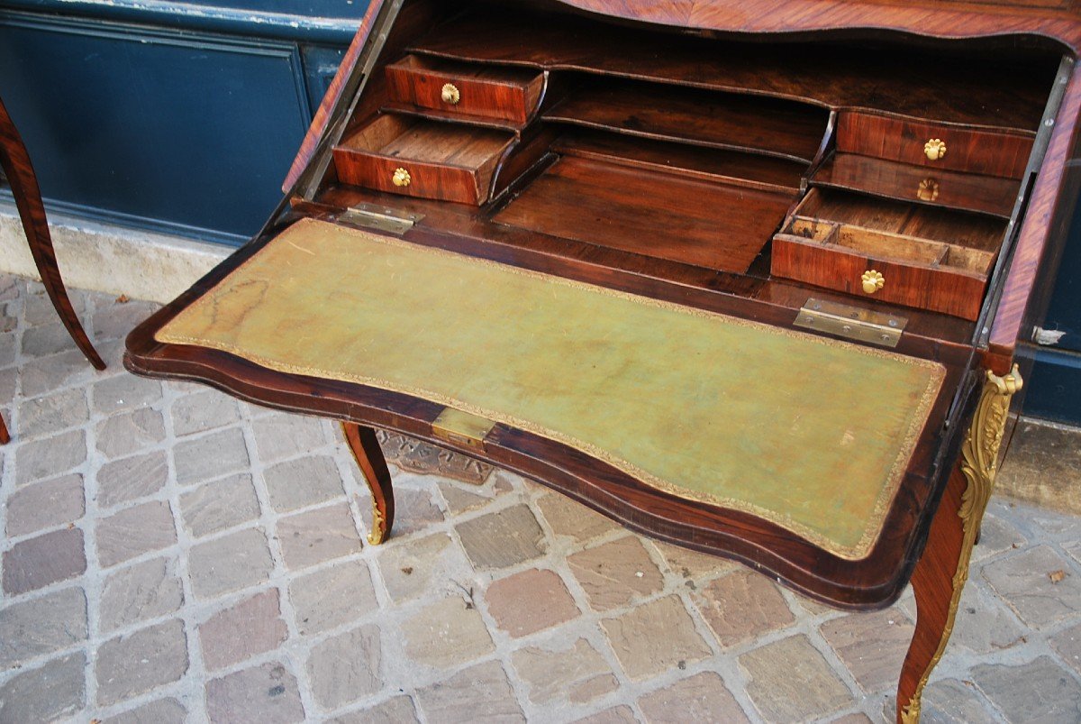 Sloping Coffered Desk Attributed To Pierre II Migeon Louis XV Period-photo-2