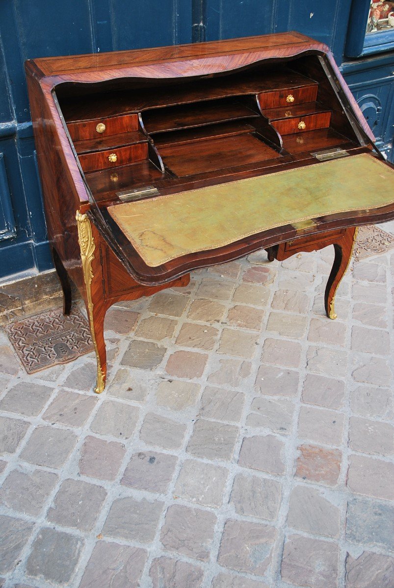 Sloping Coffered Desk Attributed To Pierre II Migeon Louis XV Period-photo-3