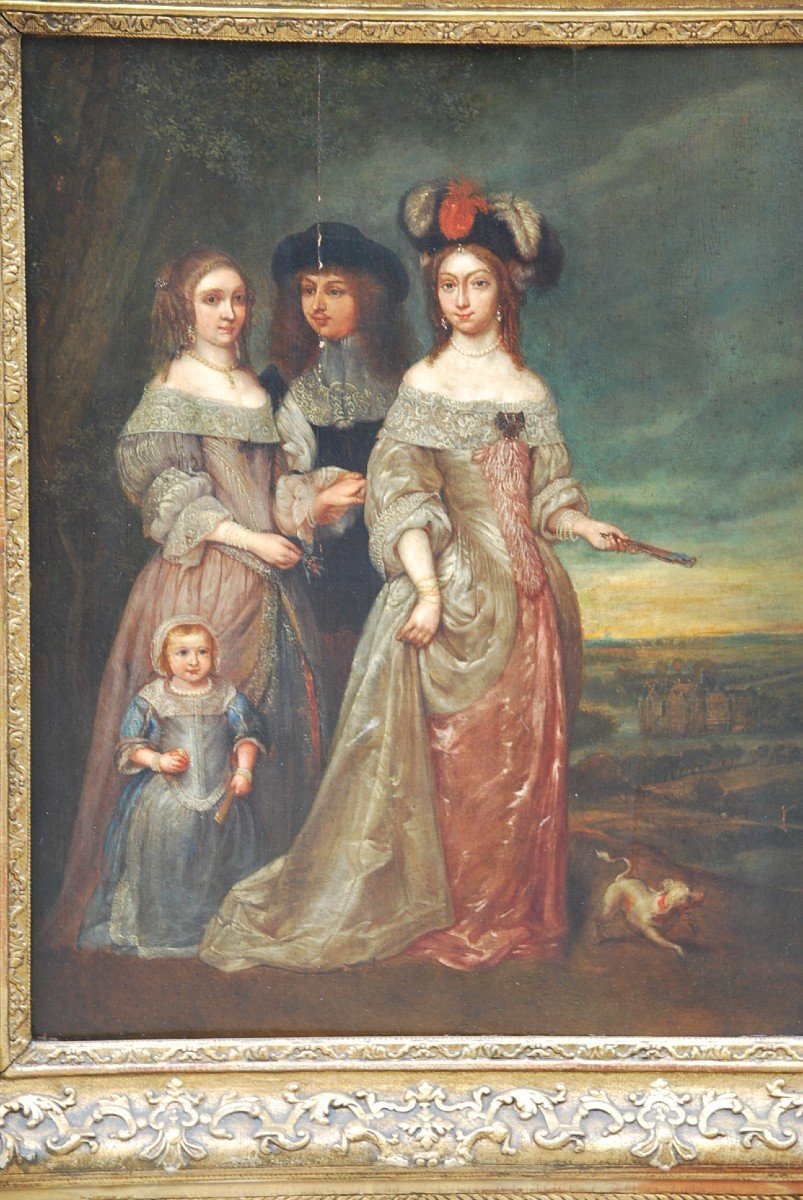 Portrait De Famille Atelier De Netscher  XVII-photo-3