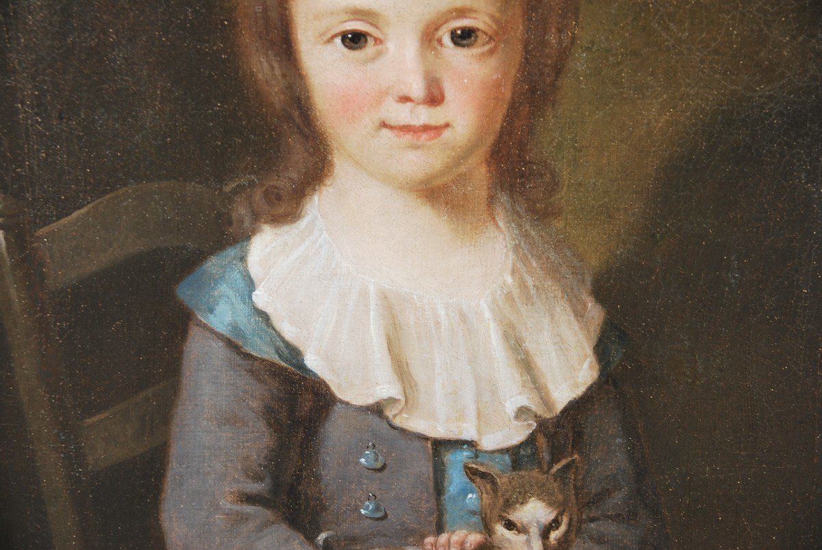 Charming Portrait Of The Young Nouel De Latouche End Of XVIII-photo-1