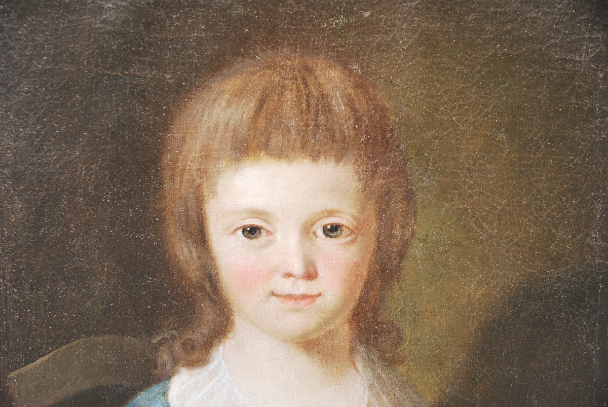 Charming Portrait Of The Young Nouel De Latouche End Of XVIII-photo-2