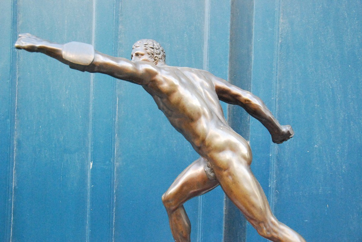 Important Bronze Le Gladiateur Borghèse Début Du XIX-photo-6