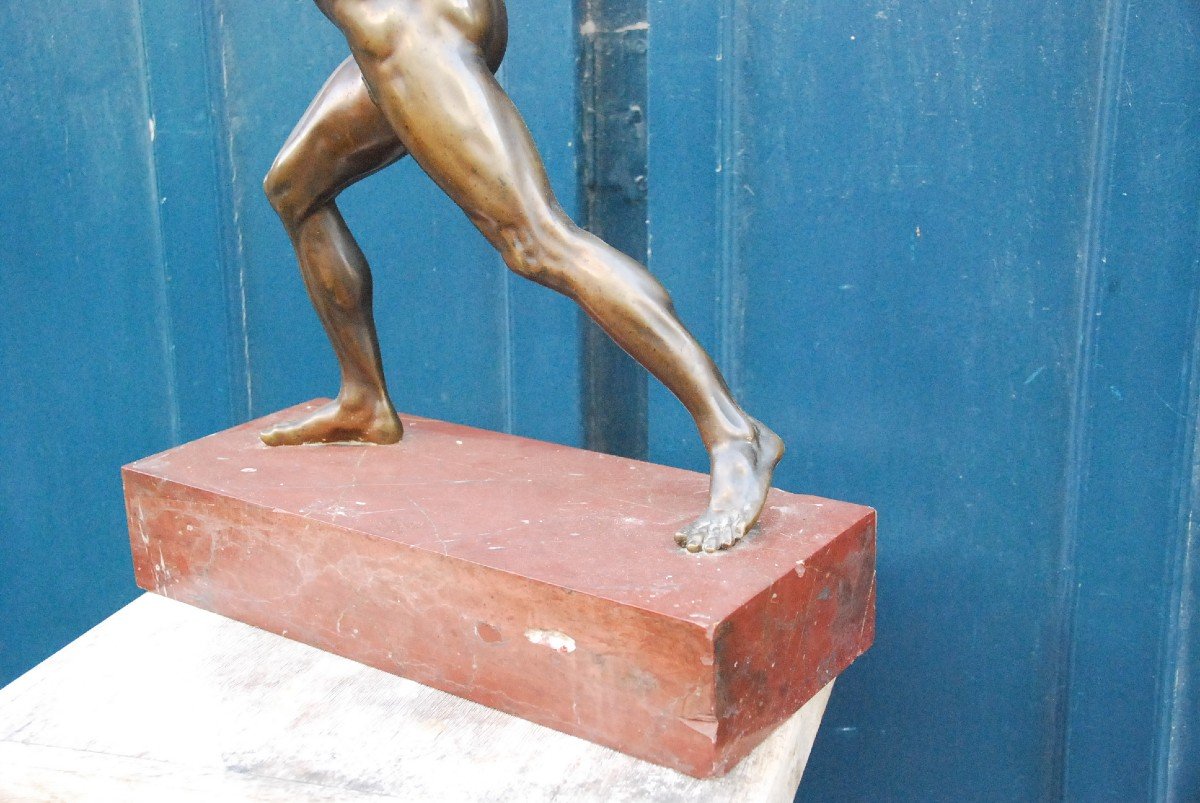 Important Bronze Le Gladiateur Borghèse Début Du XIX-photo-7