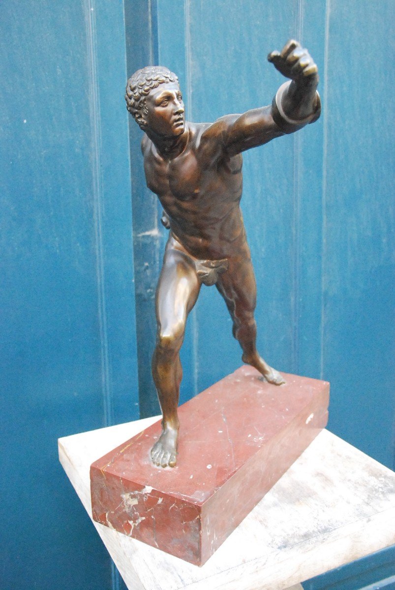 Important Bronze Le Gladiateur Borghèse Début Du XIX