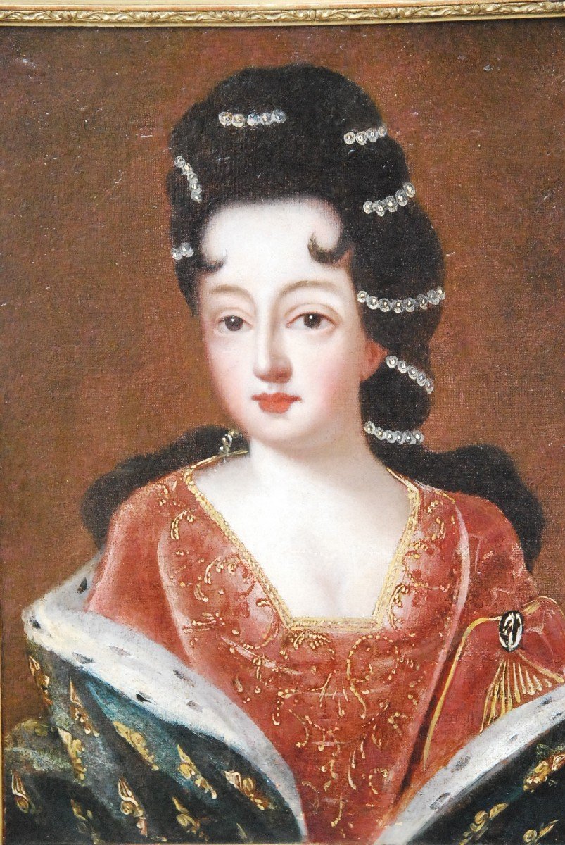 Portrait D After Gobert Of Princess De Conti, Louise De Bourbon-photo-2