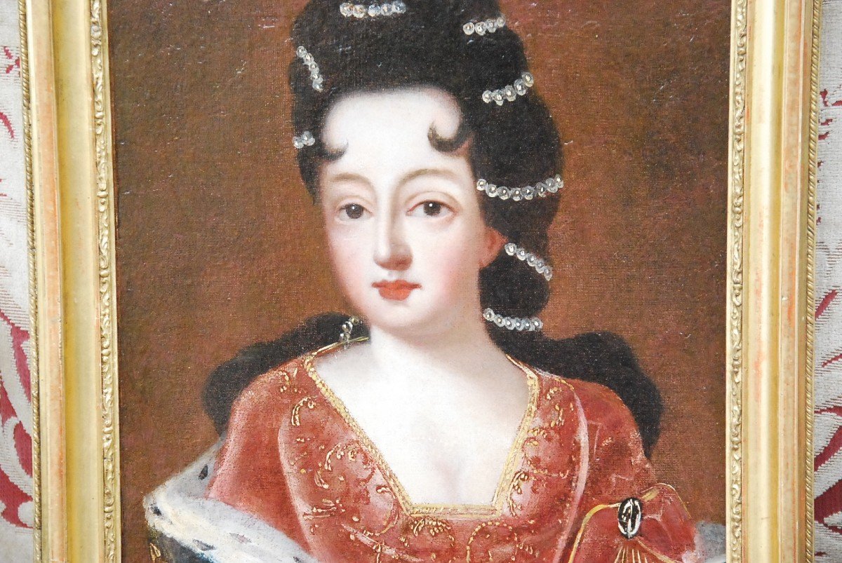 Portrait D After Gobert Of Princess De Conti, Louise De Bourbon-photo-4