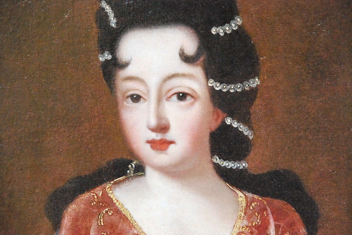 Portrait D After Gobert Of Princess De Conti, Louise De Bourbon-photo-4