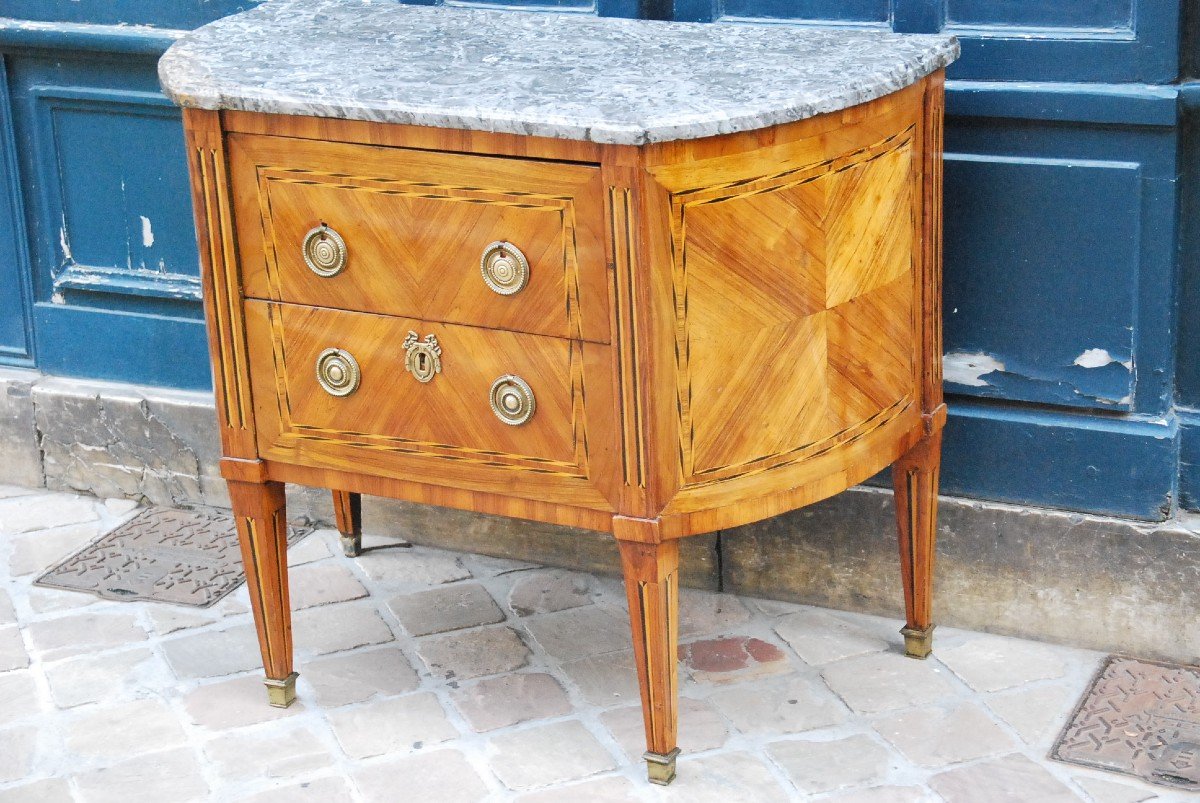 Commode Demi Lune D époque Louis XVI 