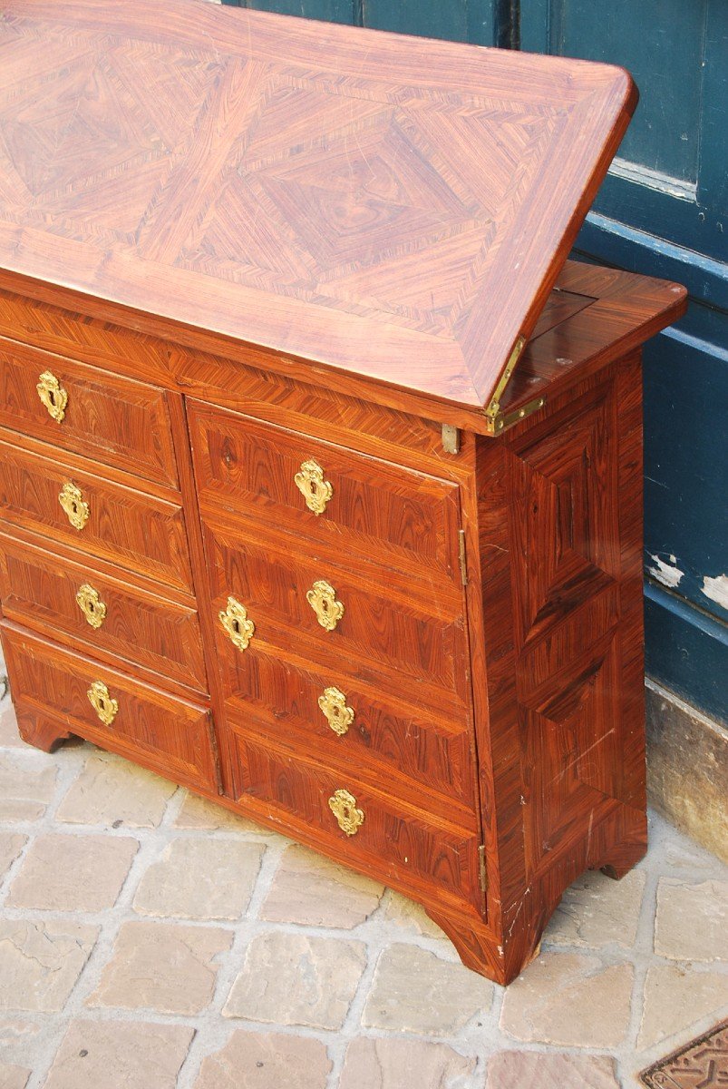 Meuble De Changeur  En Bois De Violette  Louis XIV-photo-4