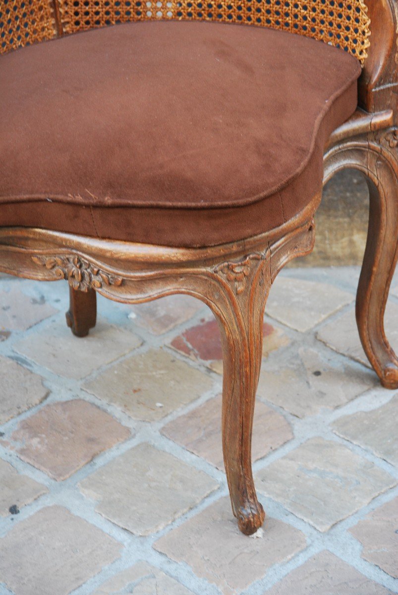 Canne Office Armchair D Louis XV Stamped-photo-3