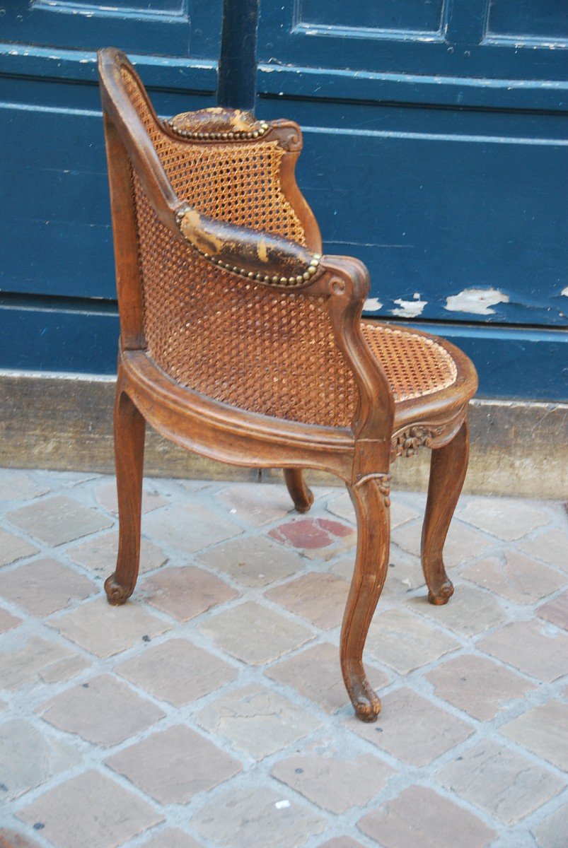 Canne Office Armchair D Louis XV Stamped-photo-3