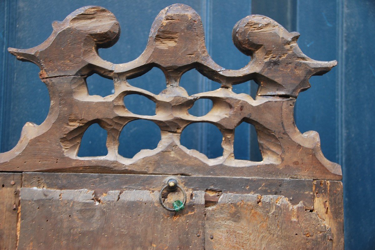 Petit Miroir En Placage Et Bois Doré  XVIII  Angleterre-photo-5